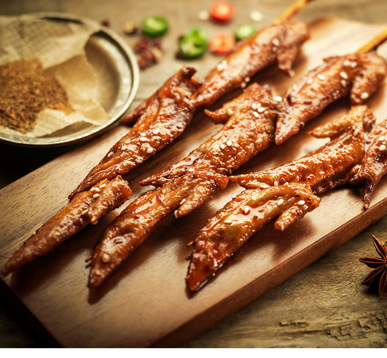 鸡翅尖大串原味3个*20串冷冻生鸡翅膀翅尖烧烤串食材冷冻半成品