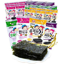 买5送2 ZEK即食海苔紫菜片15g韩国进口知名办公室休闲零食批发