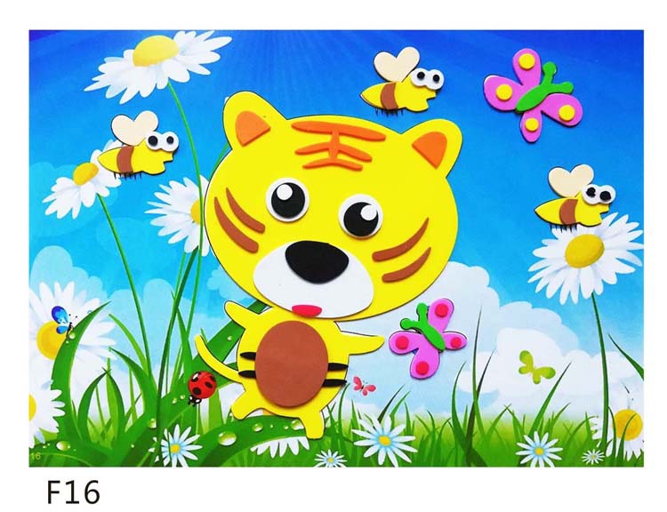 产品特点:本公司新推出这款手工立体贴画,eva材质鲜艳不掉色,立体感