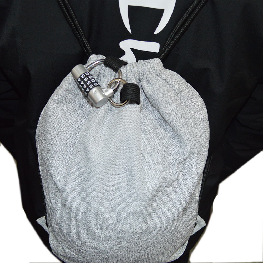 厂家新品 pe带锁高强聚乙烯防割包 束口袋防盗户外远动防护安全包