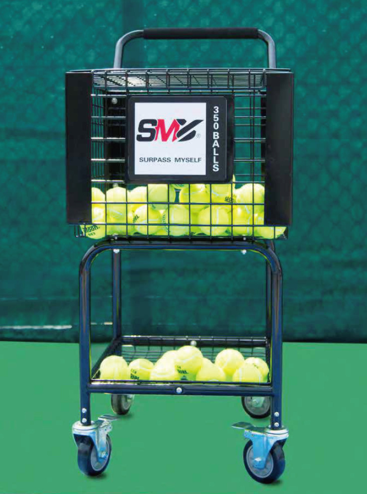 网球装球车发球机网球教练球车折叠式装球车自动捡球车一体式球车