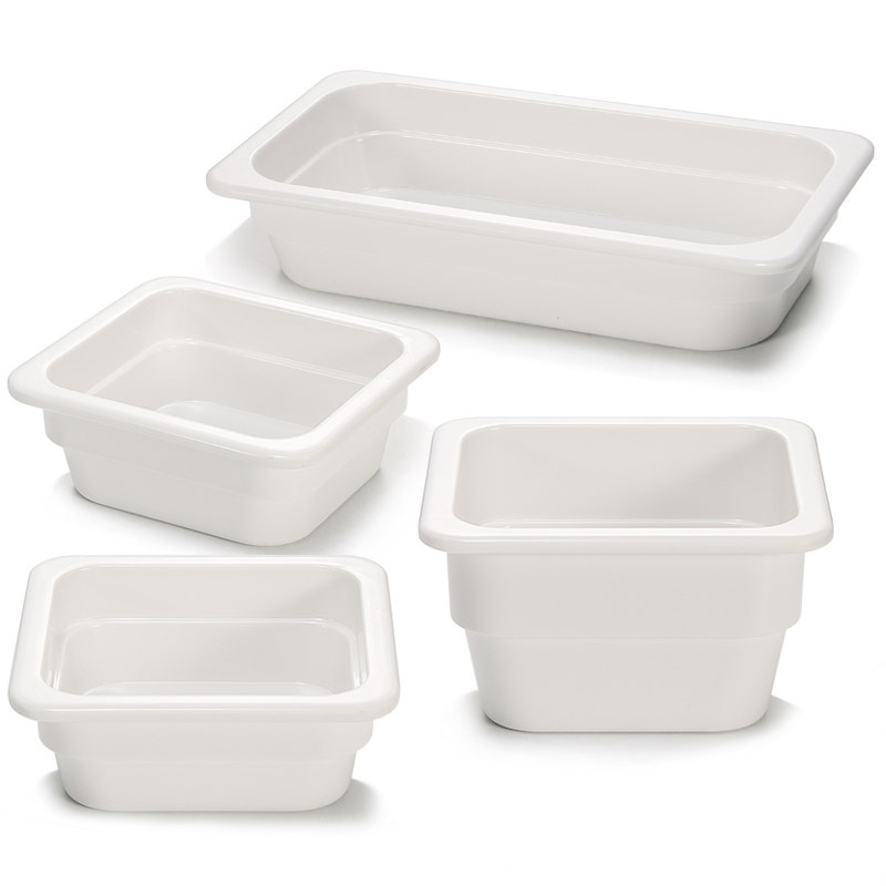 a5白色加厚密胺长方形托盘自助餐盘深盘菜盘仿瓷火锅店菜盆子餐