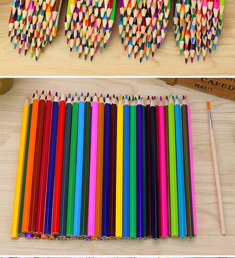 水溶性彩铅画笔彩笔彩色铅笔画画套装成人手绘套装24色36色绘画