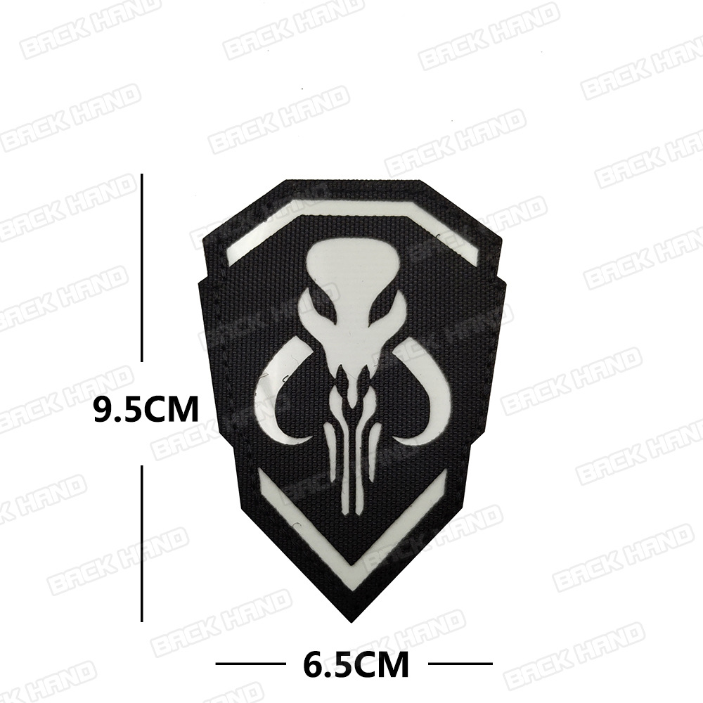 bounty hunter星球大战曼达洛赏金猎人补丁反光魔术贴臂章ir徽章