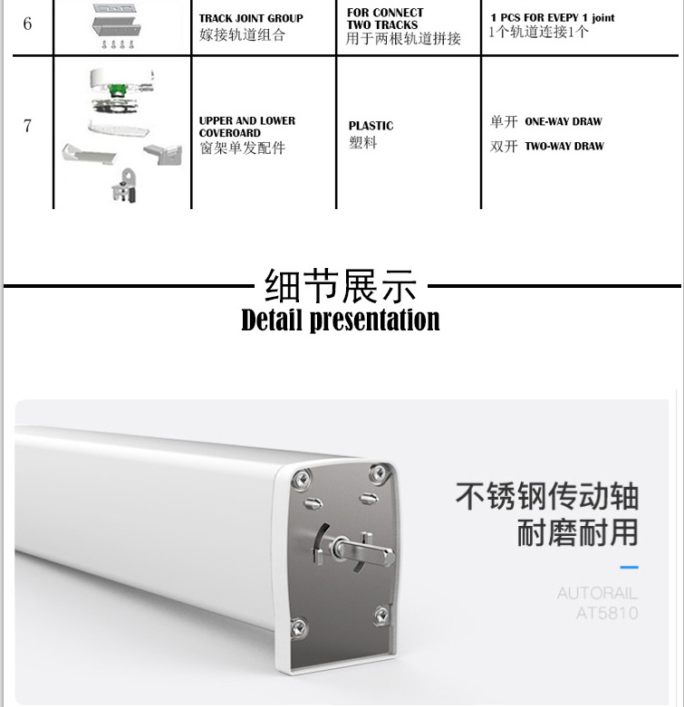 电动窗帘电机涂鸦智能电机亚马逊小爱音箱语音声控米家开合帘电机