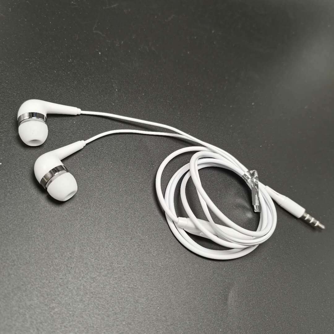 适用智能手机圆口带麦线控平耳入耳半入耳带麦耳机礼品单耳机批发