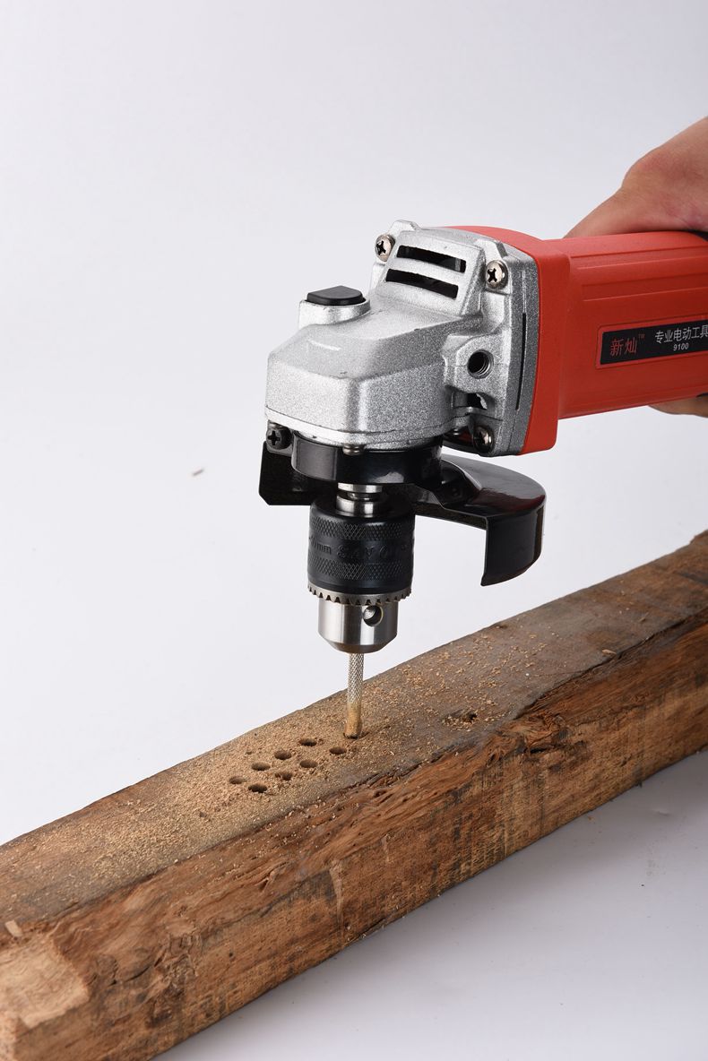 角磨机变手电钻精用夹头 角磨机钻夹头自锁铁夹头带钥匙电动配件