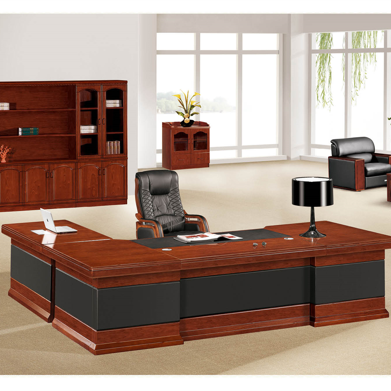 油漆大班台老板办公室桌椅 办公桌 电脑桌 厂家供应