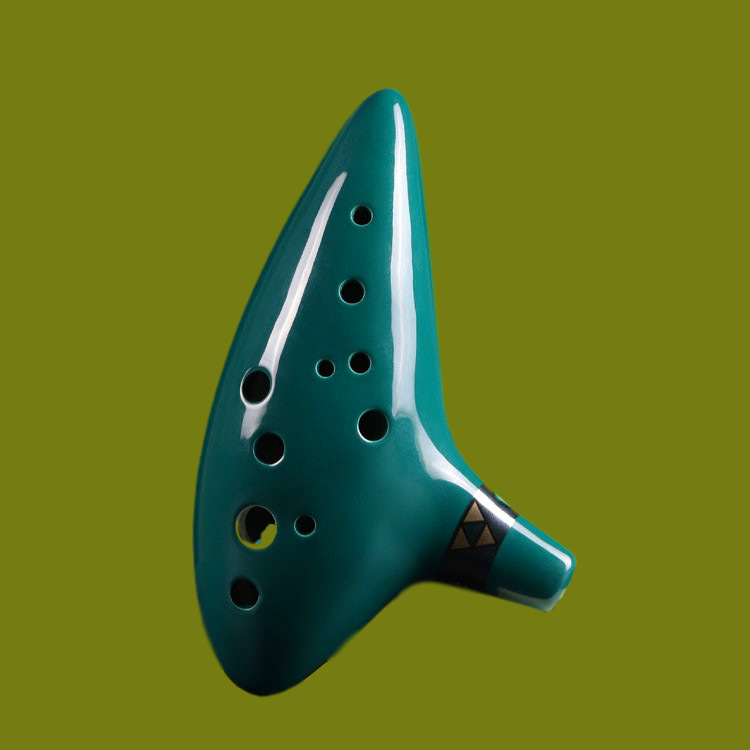 升级版十二孔陶笛中音c调 厂家批发时之笛外贸产品陶笛12孔送教程