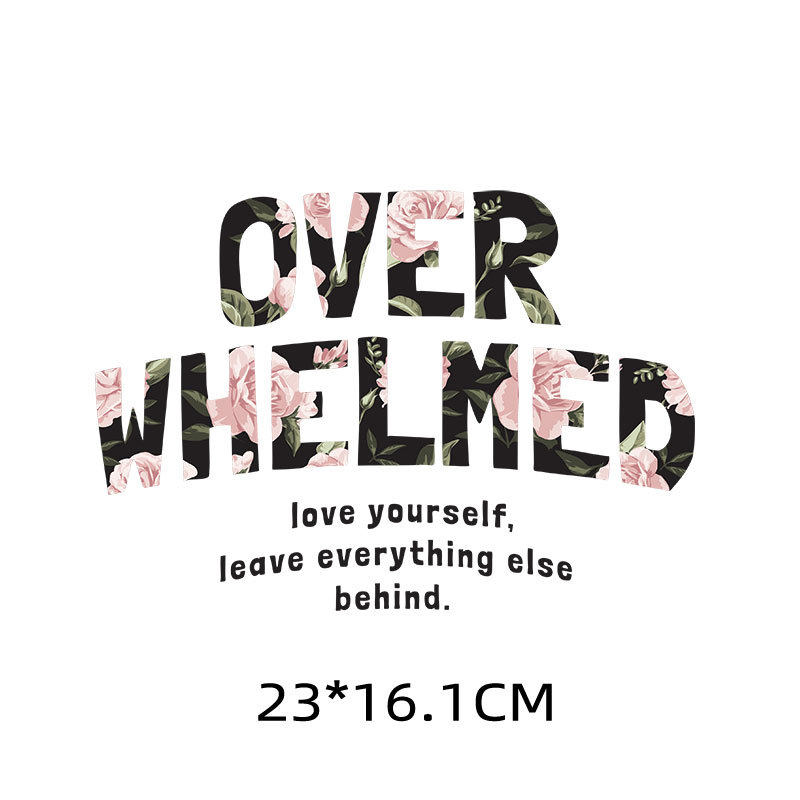 新款字母烫画英文热转印印花图案diy服装烫印logo烫画贴纸烫印贴