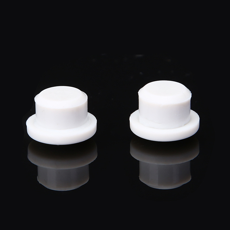 开模定制乳白色硅胶塞 蘑菇头防尘硅胶堵头螺丝孔圆柱胶塞