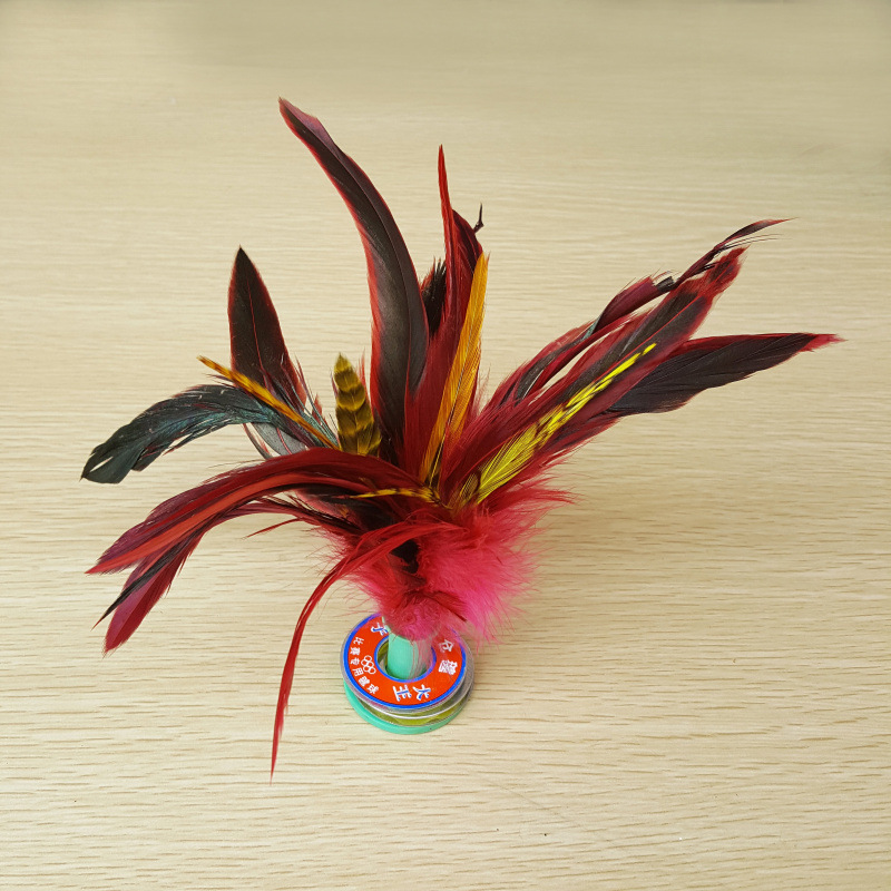 大花毽绒毛毽子比赛毽耐踢儿童小学生鸡毛毽子成人健身运动