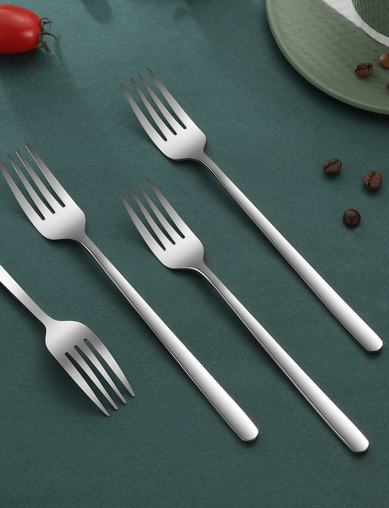批发316不锈钢叉子餐具叉子创意304韩式如意西餐叉酒店用品