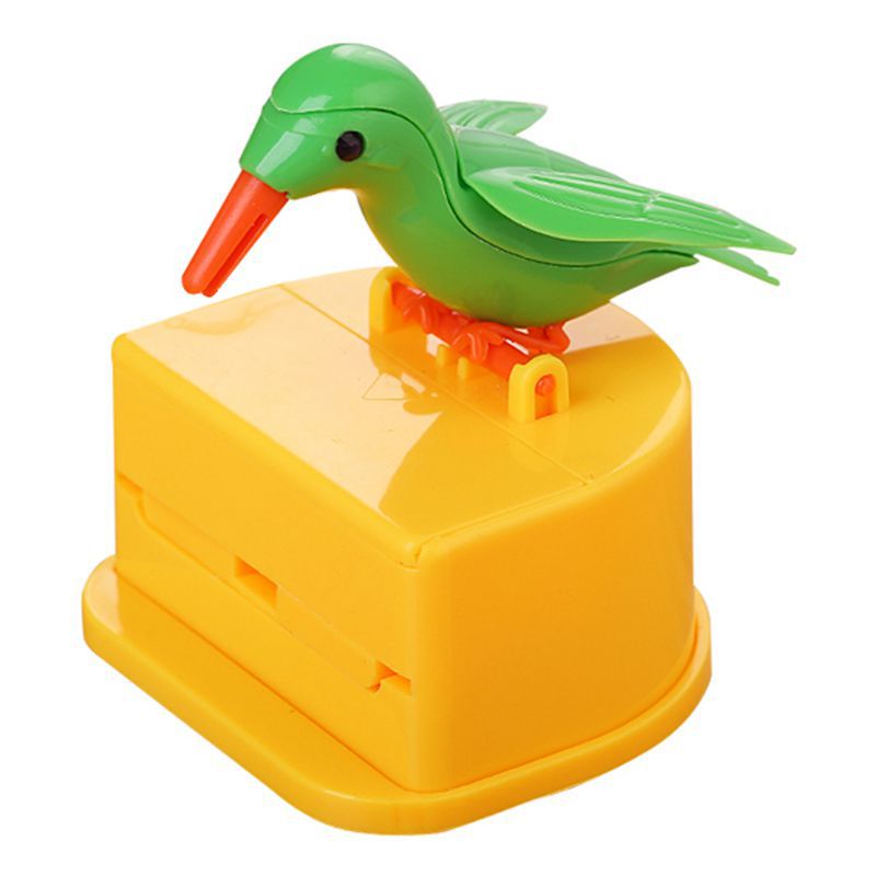 Bird Toothpick Box Smart Toothpick Storage Box Home Toothpick Tin Press Pop-Up Bird Toothpick Holder Cute Wings