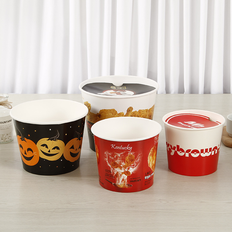 全家桶定带盖一次性炸鸡纸桶肯德基汉堡龙虾鸡翅桶盒欢乐全家桶