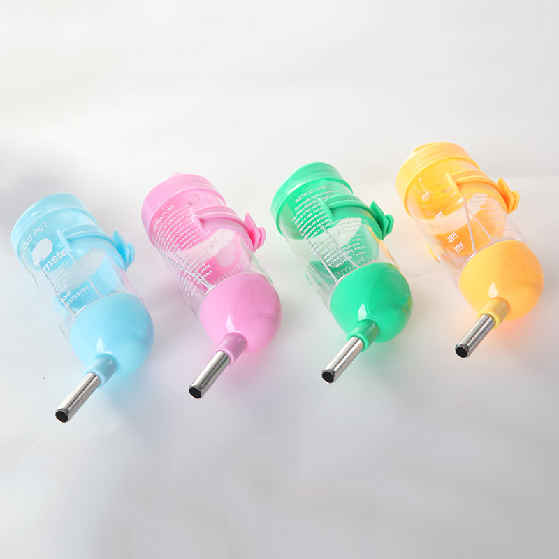 仓鼠饮水器小动物外挂滚珠水壶金丝熊 龙猫荷兰猪 喂水器80ml圆头