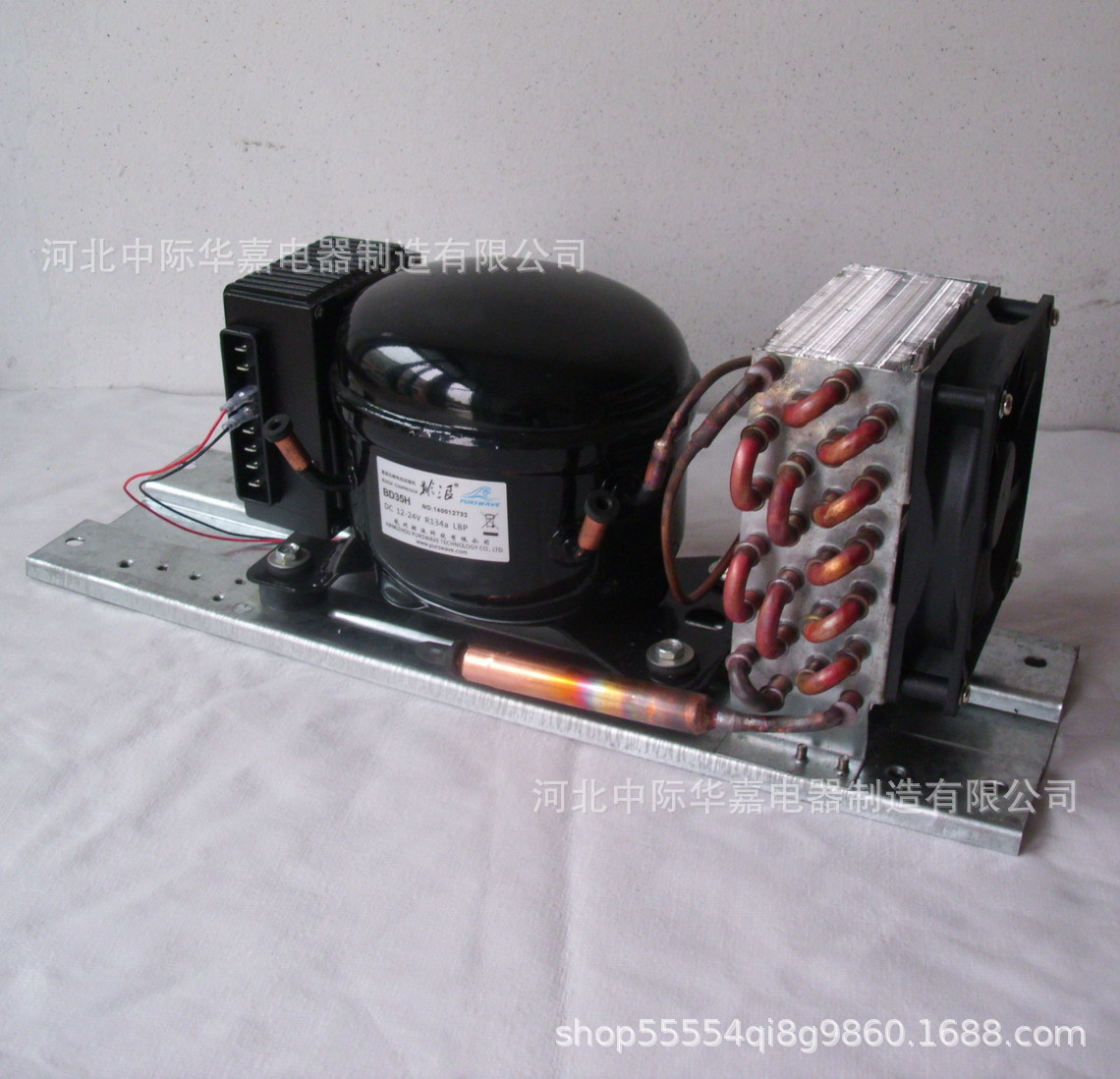 bd45hc直流压缩机冷凝机组微型制冷机组风冷冰箱机组r134a12v24v
