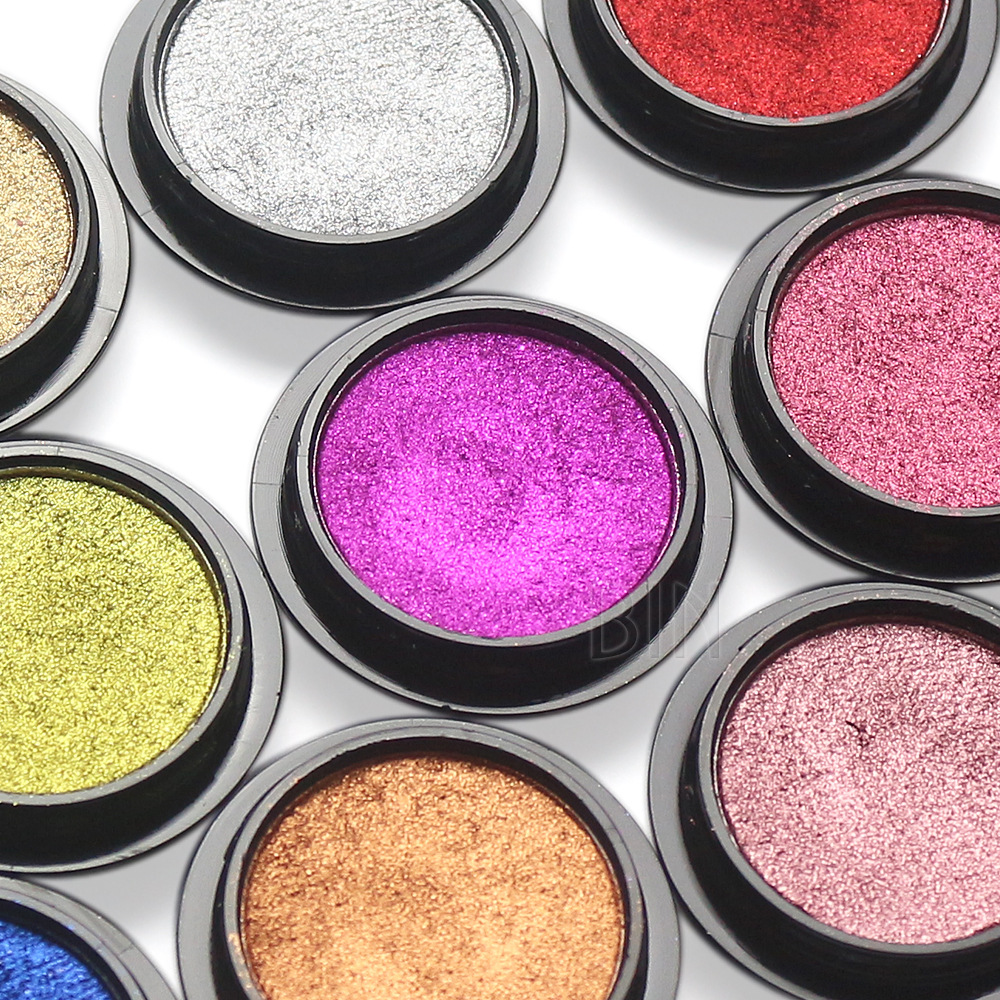 新品美甲固态魔镜粉 网红爆款钛金粉 13色固体镜面粉指甲亮片跨境