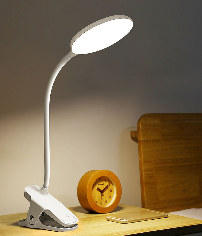 夹灯led充电台灯大小学生宿舍学习工作床头阅读护眼灯