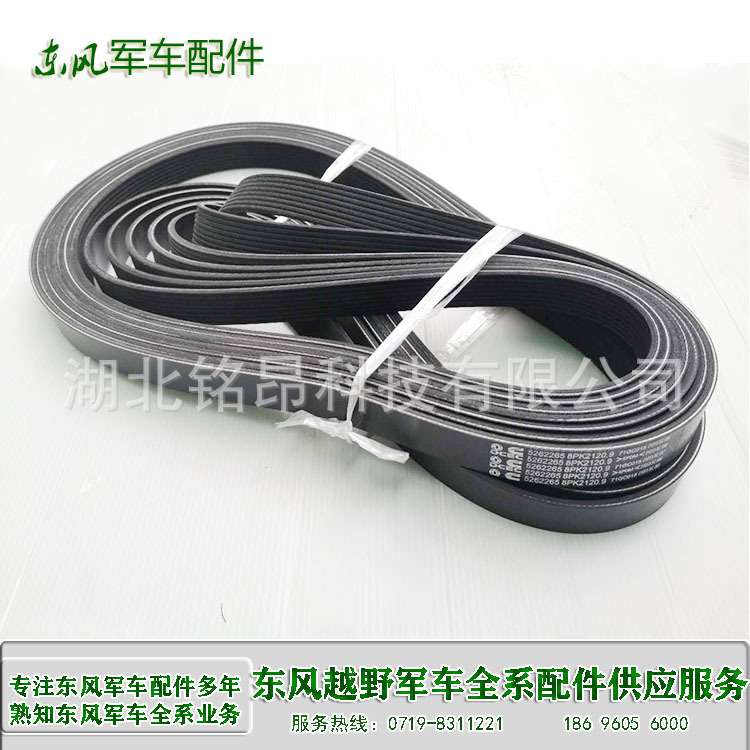 东风天锦发电机皮带图,东风天锦发动机皮带图 东风天锦1120 发动机皮带5262265