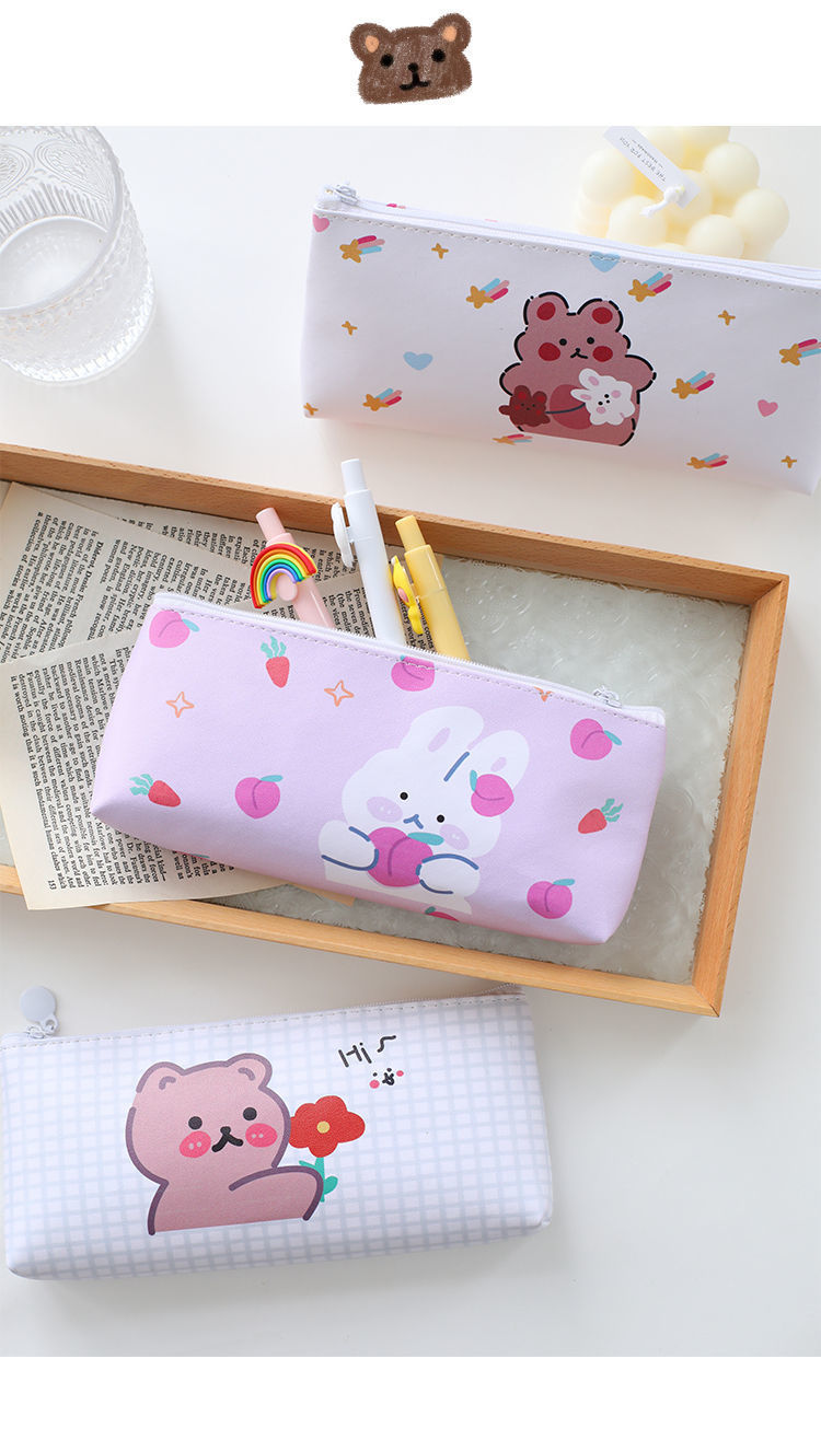 少女心笔袋女韩版创意网红ins文具盒男可爱卡通初中小学生铅笔盒