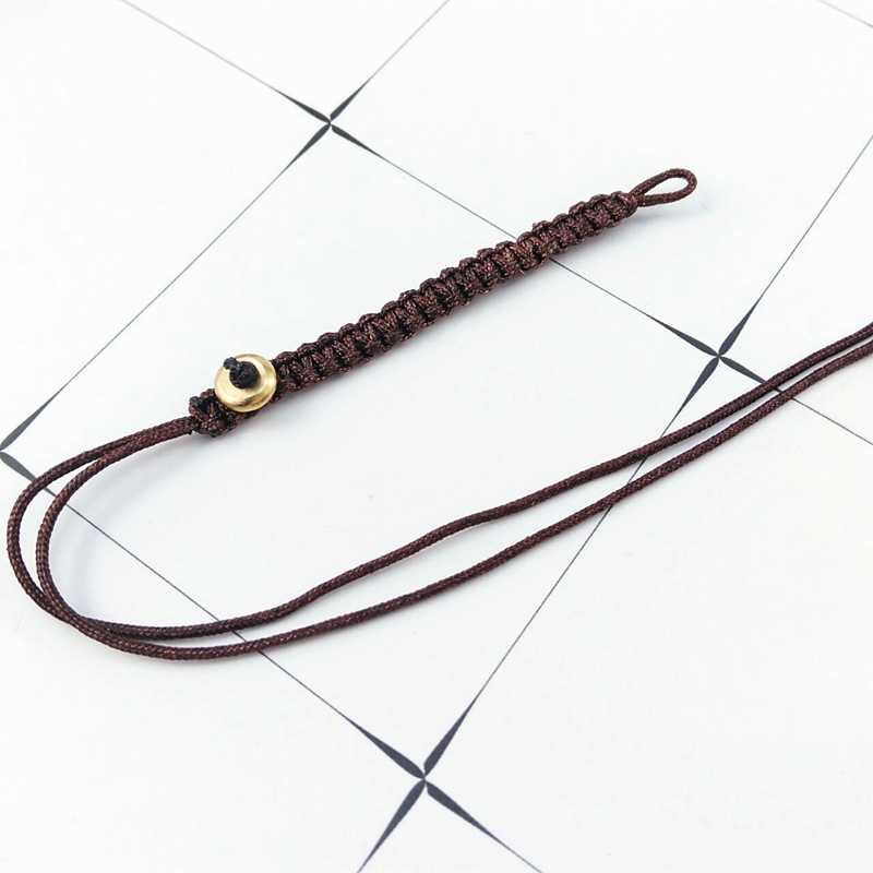 铜扣钥匙扣挂件 编织平结扣钥匙圈挂件绳子带扣线圈diy饰品小配件