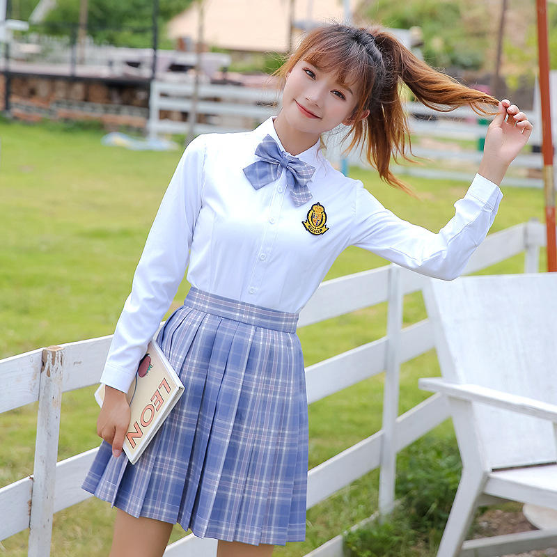 jk格子裙日系裙高腰学院风百褶裙学生制服裙校服裙女