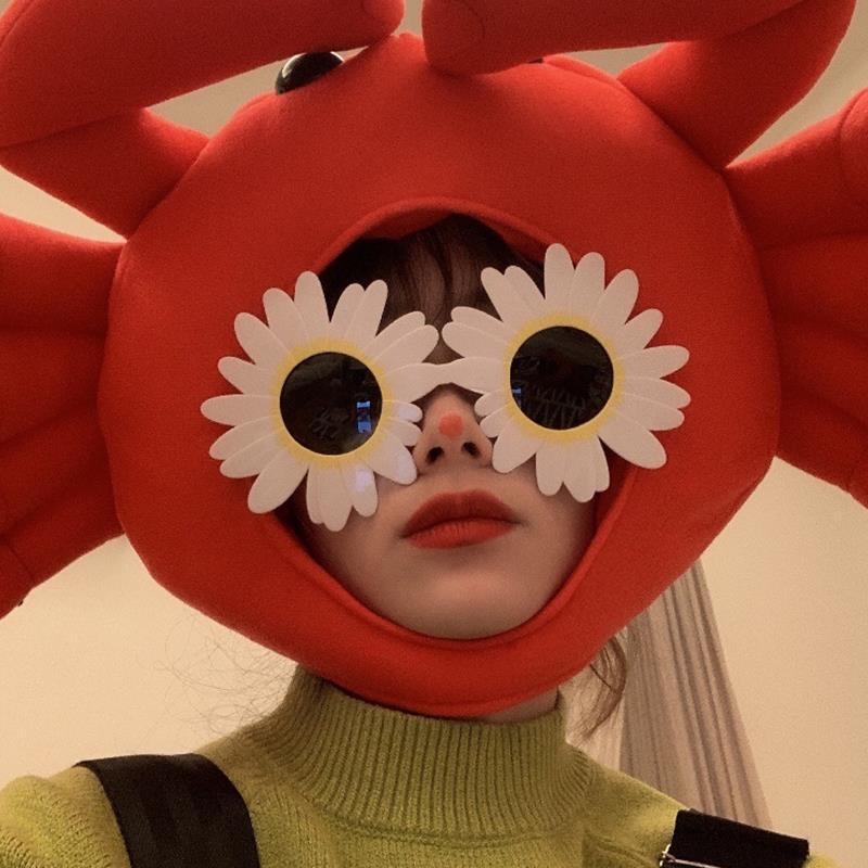 太阳花拍照搞怪向日葵眼镜搞笑个性网红沙雕墨镜女派对可爱闺蜜