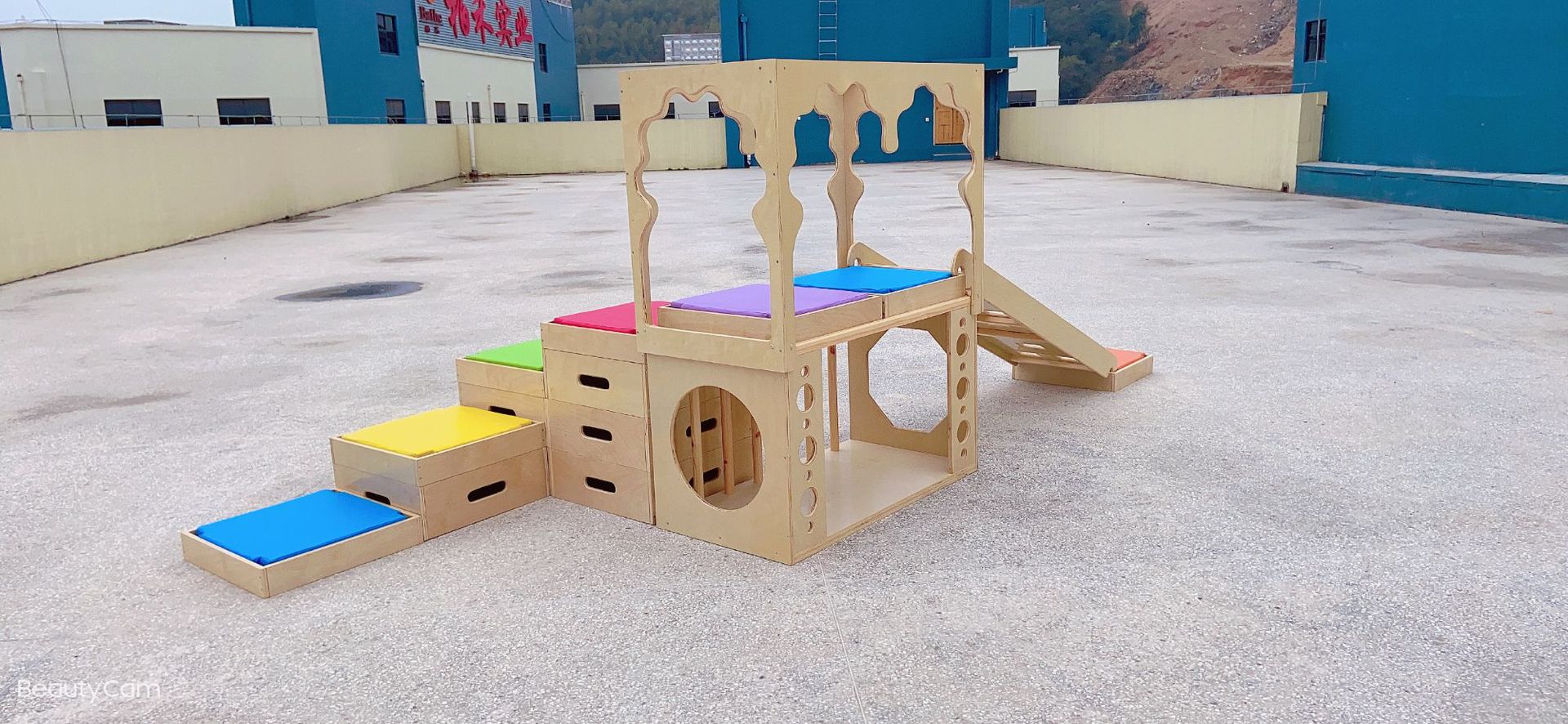 金宝贝软体教玩具儿童滑梯大型游乐设备木制教玩具室内滑梯组合