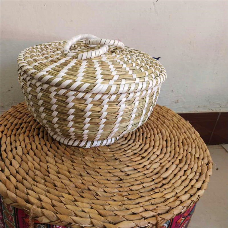 厂家供应茅草编织篮鸡蛋篮农产品收纳篮小馍筐