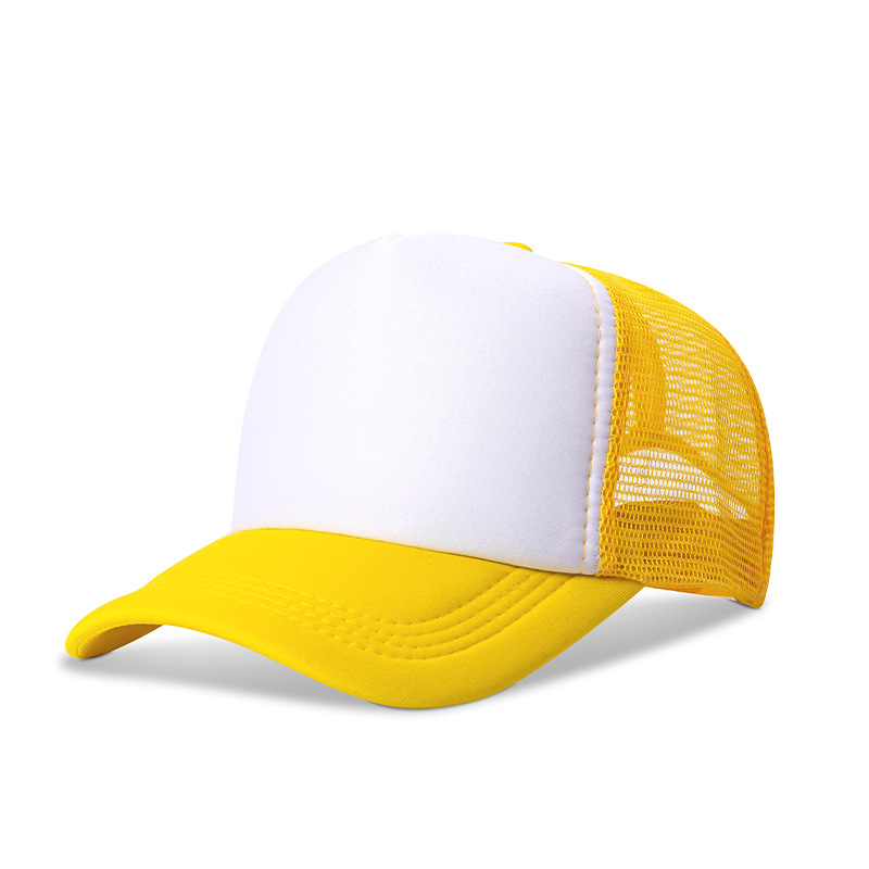 Small Custom Size Children Hat Advertising Cap Logo Light Board Mesh Cap Korean Style Peaked Cap Wholesale