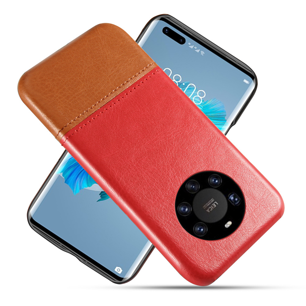 适用华为mate40pro plus手机壳拼皮保护壳 手机套 皮套保护壳