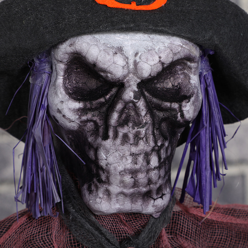 万圣节鬼头稻草人 鬼节酒吧ktv挂饰 鬼屋恐怖吓人空中吊死鬼批发