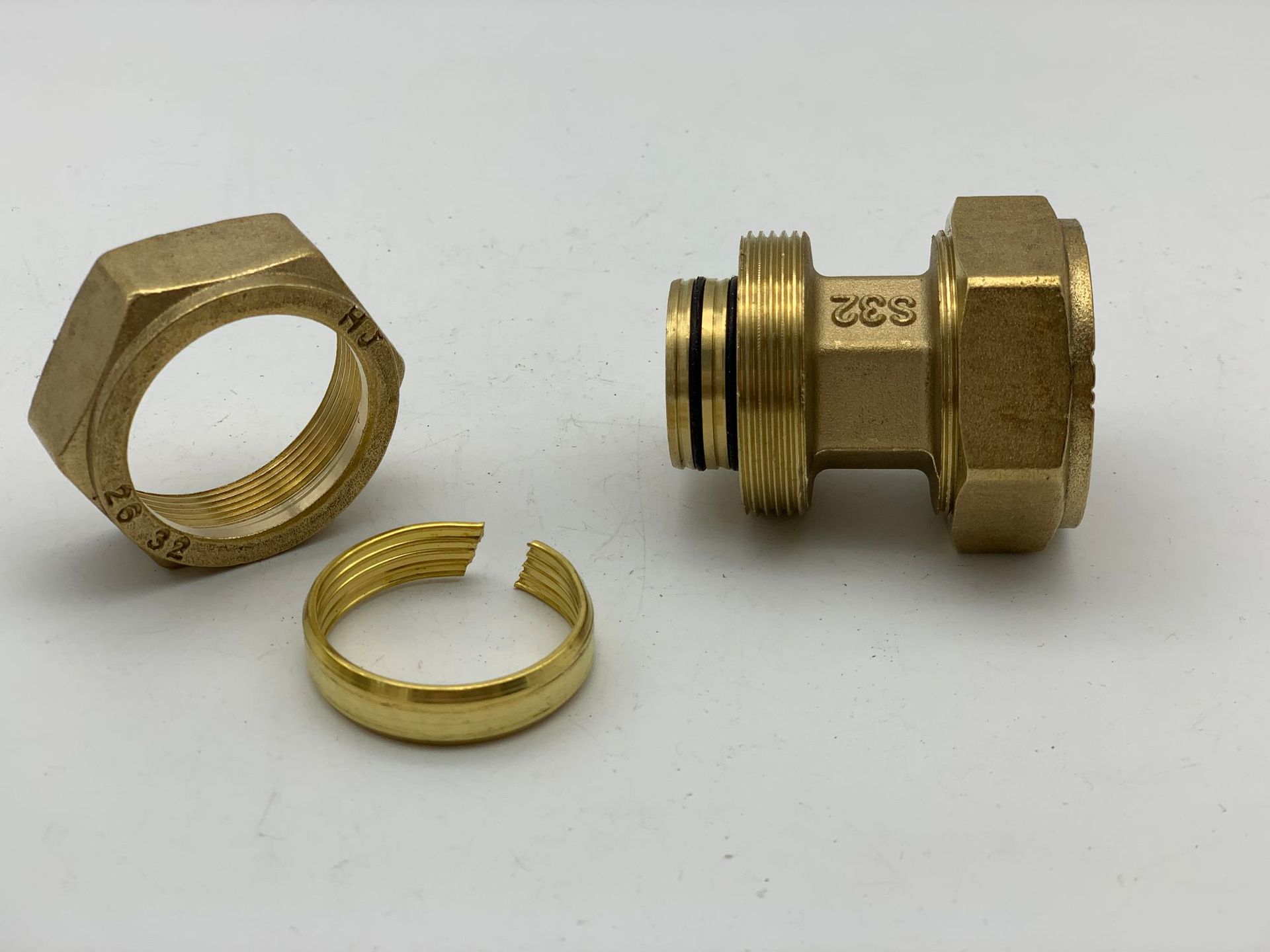 太阳能铝塑管铜件1216内直外直20内丝等径异径直接2532铝塑管接头