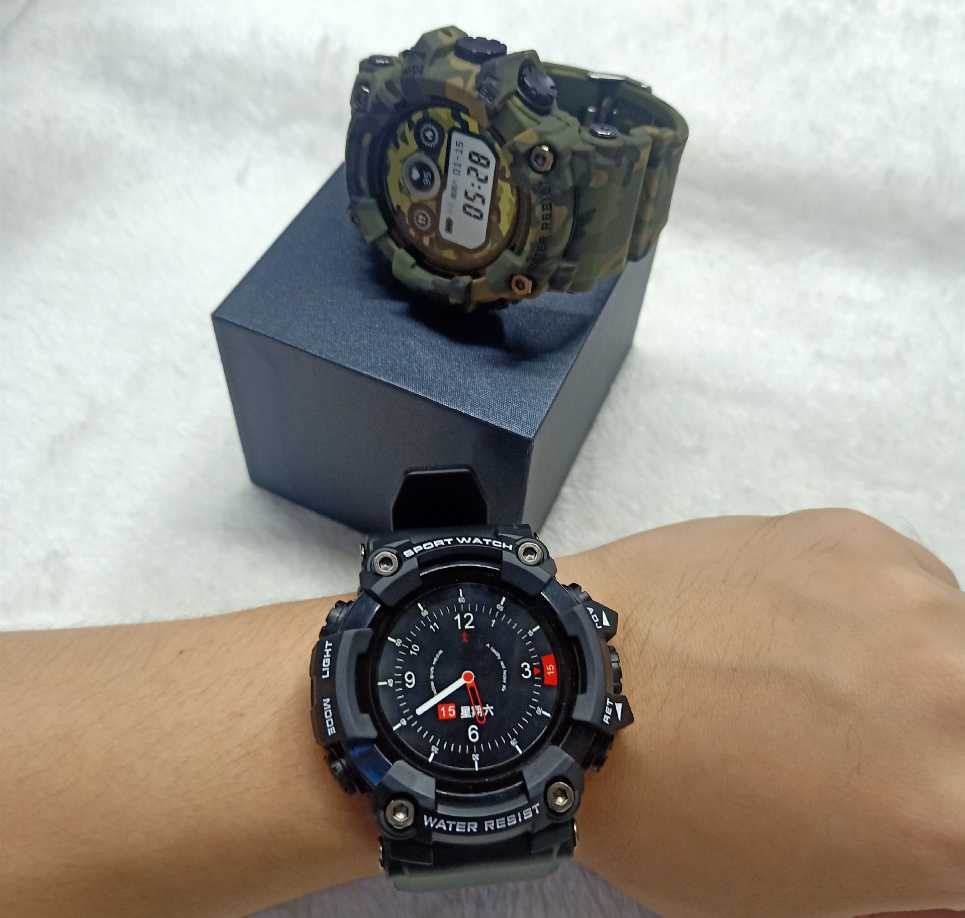 t6战术三防智能手表手环 ip68防水1.3寸全圆全触带实体按键多语言