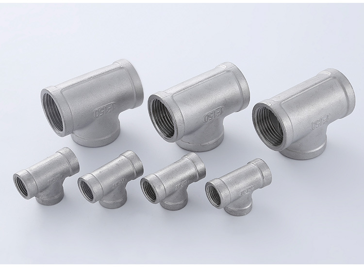 304不锈钢三通接头 正内丝三通管件水管接头配件 螺纹分流转接头