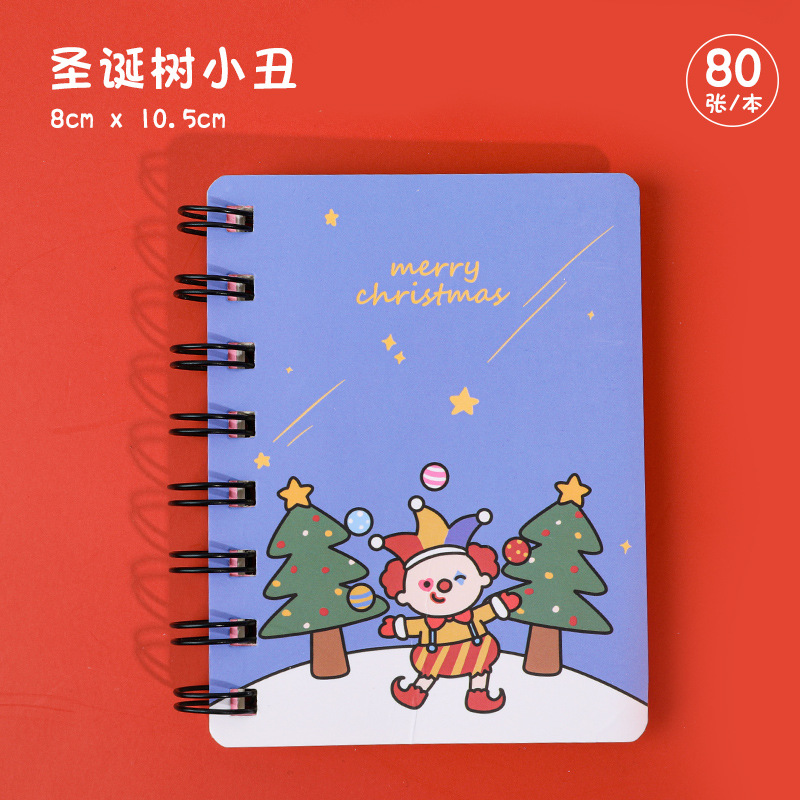 Hangsu Christmas Coil Notebook Student Mini-Portable Christmas Holiday Gift Event-Recording Pocketbook Pocket Notebook