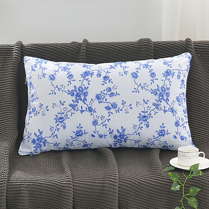 Feather Velvet Brushed Love Pillow Blue and White Porcelain Pillow Core Gift Promotion Wholesale