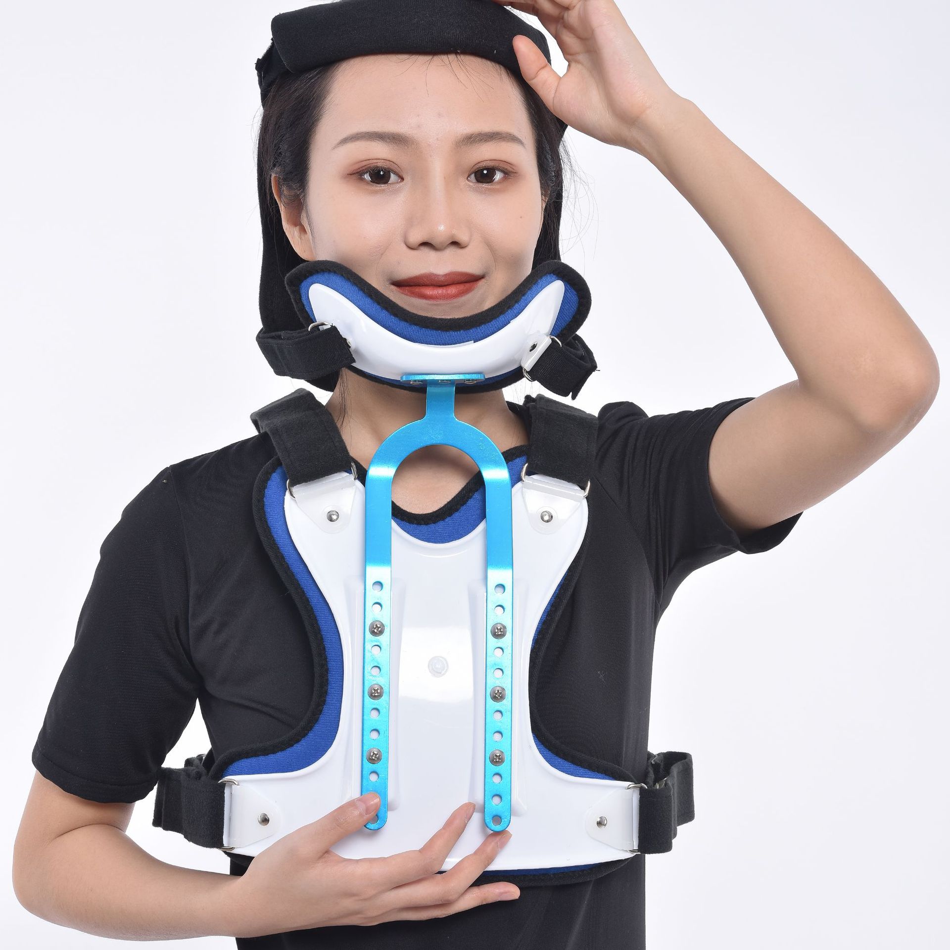 康兴可调头颈胸固定支具颈椎骨折术后康复支架歪脖子颈托矫正形器