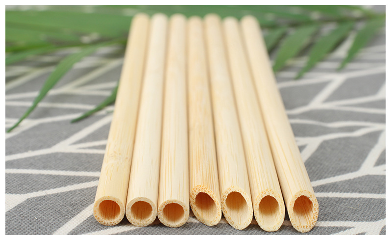 竹吸管斜口天然环保竹子吸管可降解粗吸管20cm平口酒吧奶茶咖啡馆