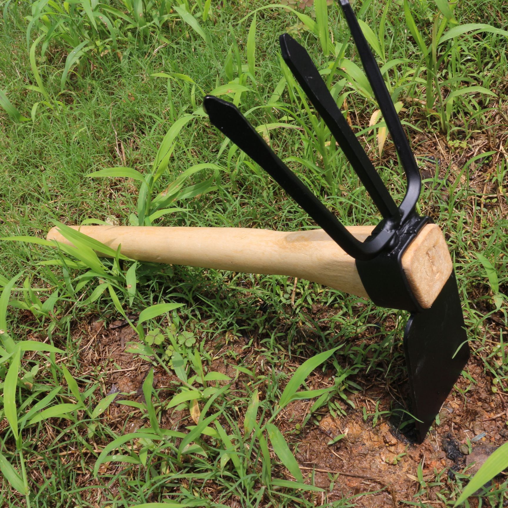 厂家直销园艺农用双用木柄两用镐锄种地种菜花锄小锄头铁铲除草