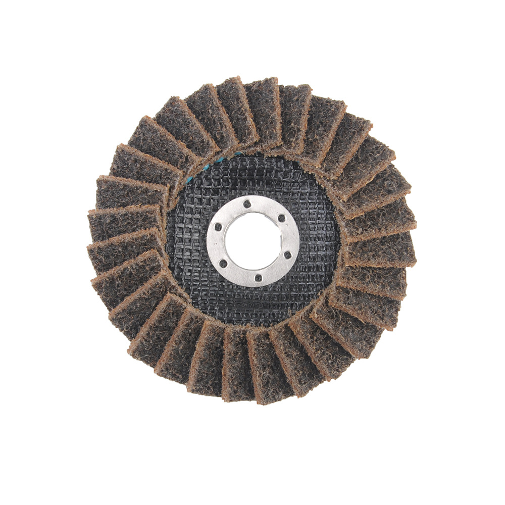 4.5-Inch Polishing Derusting Non-Woven Fabric Louvre Blade 115mm Non-Woven Fabric Sanding Wheels Stainless Steel Polishing Wheel