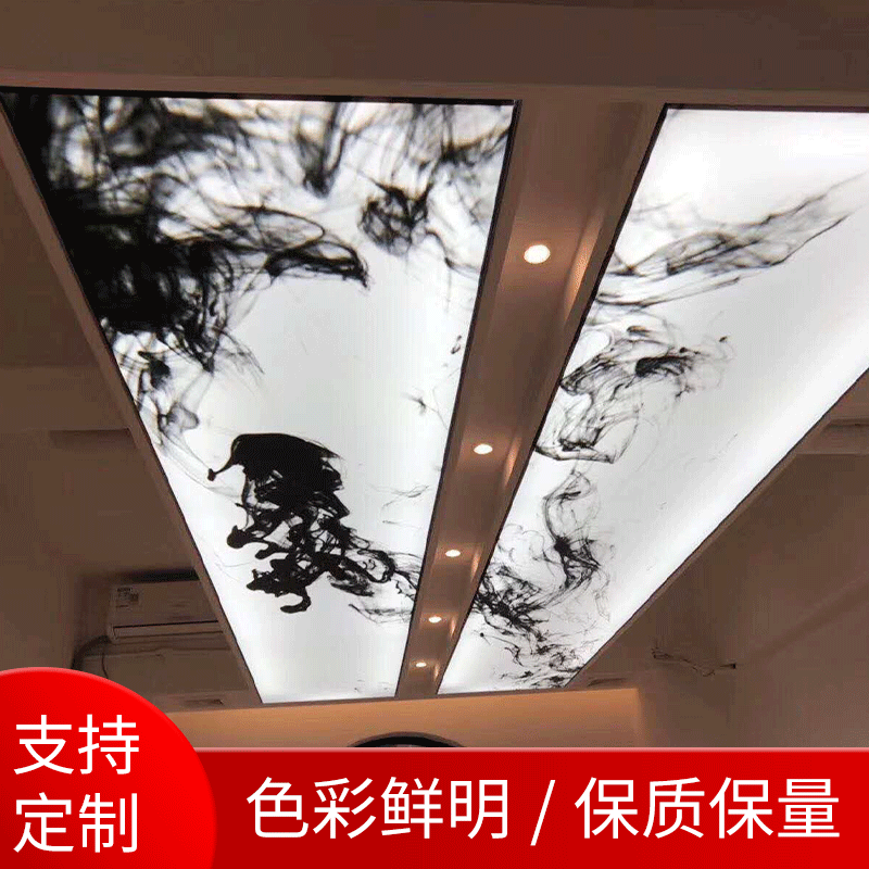 水墨画软膜天花吊顶会展商场天花吊顶 软膜天花吊顶