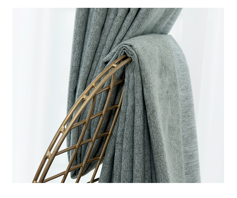 北欧 纯色羊驼绒成品窗帘布 可定制卧室客厅阳台布艺窗帘 现货