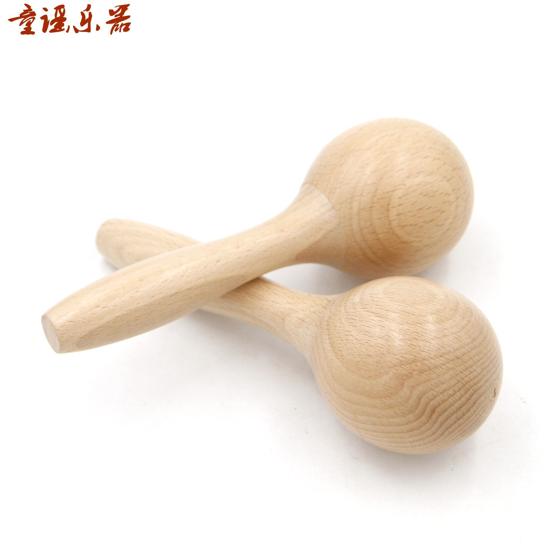 厂家批发奥尔夫打击乐器木沙锤清漆沙锤榉木沙锤