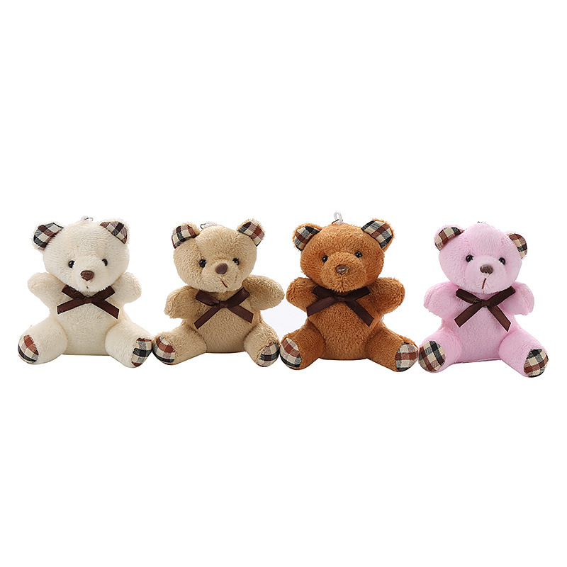 Bole Bow Tie Teddy Bear Plush Toy Bear Doll Small Pendant Cross-Border Amazon Gift Factory Price Wholesale