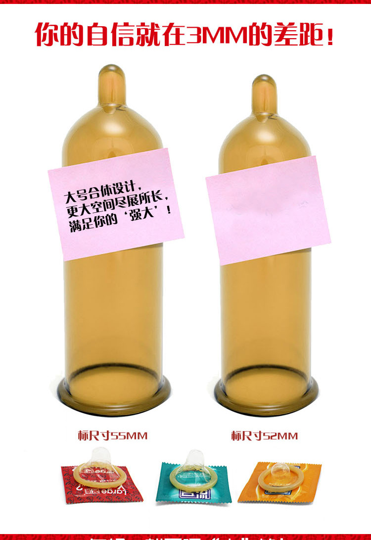 名流避孕套大号套 张扬套 55cm超大号安全套批发 一件代发