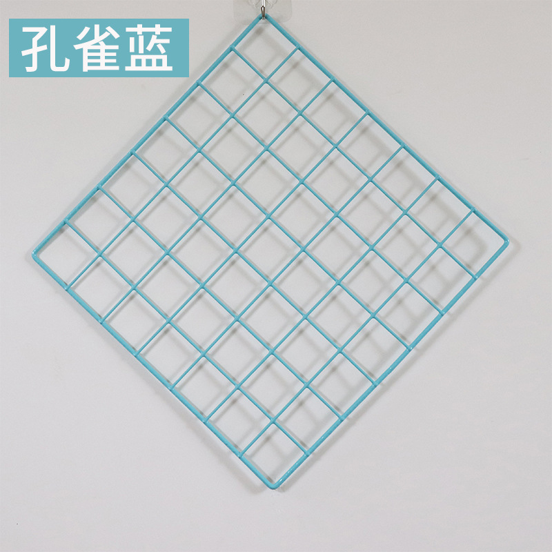 Color Grid Photo Wall Purple Blue Pink Green Bold Plastic Dipping Mesh Piece Factory Wholesale 35-35