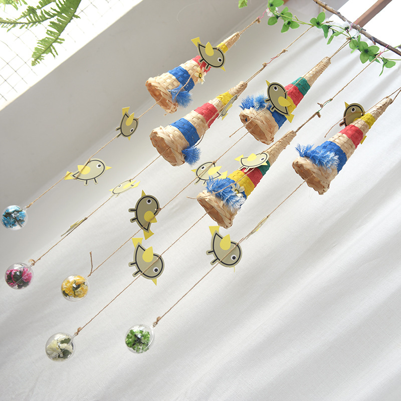 走廊装饰幼儿园环创教室空中吊饰挂饰空中风铃diy材料包森系创意