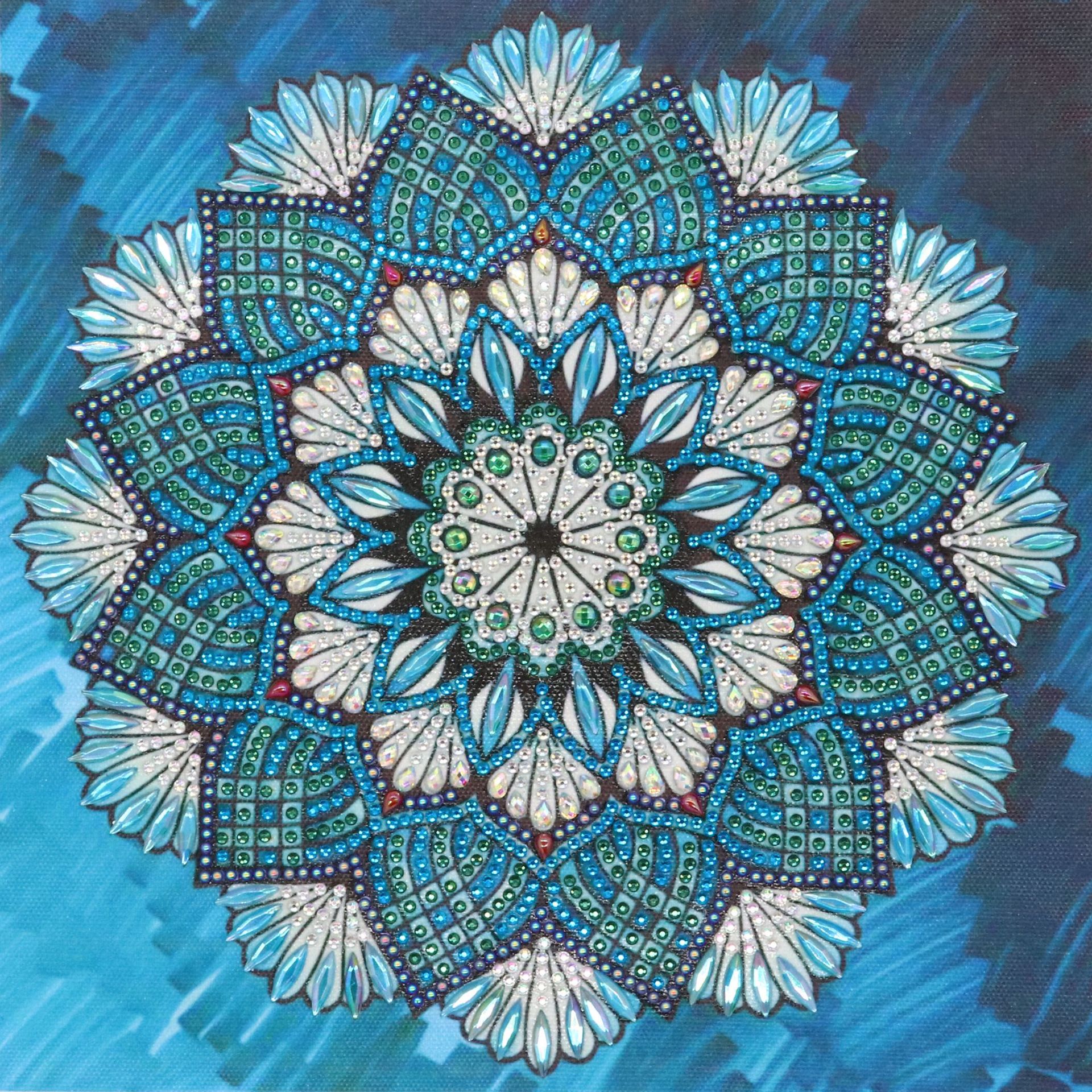 5d钻石画曼陀罗异形钻水晶圆钻diy钻石绣花装饰画30*30cm现货出售